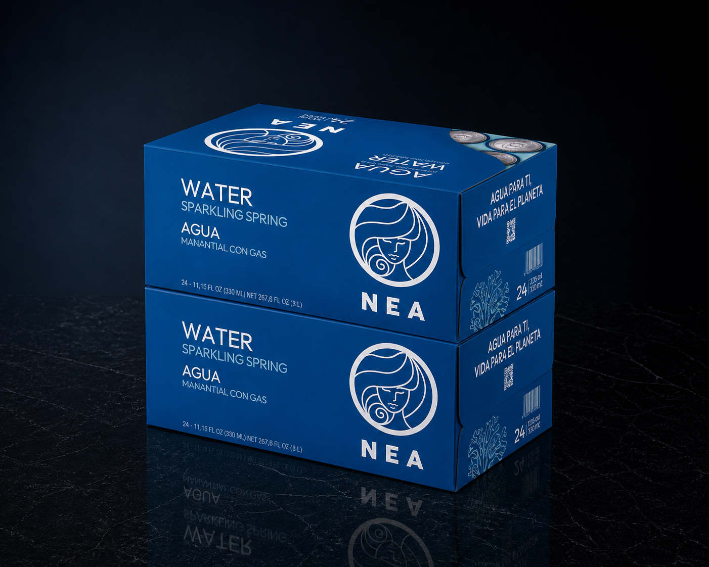 Lifestyle NEA agua con gas 33cl, lata aluminio reciclable perfecta para restaurantes y bares