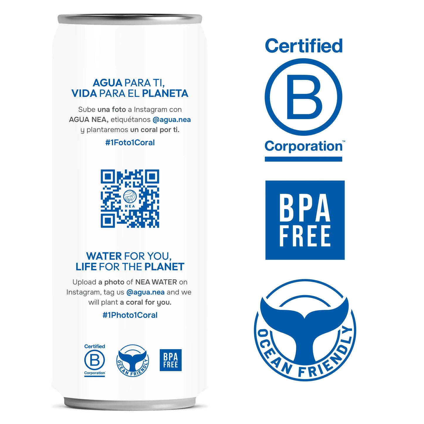 Agua en lata NEA - Pack 24 unidades x 33cl - Agua NEA