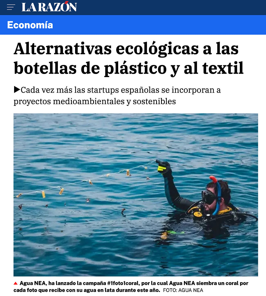 La Razón: Agua en lata como alternativa ecológica a las botellas de plástico. %agua en lata% % %agua nea%