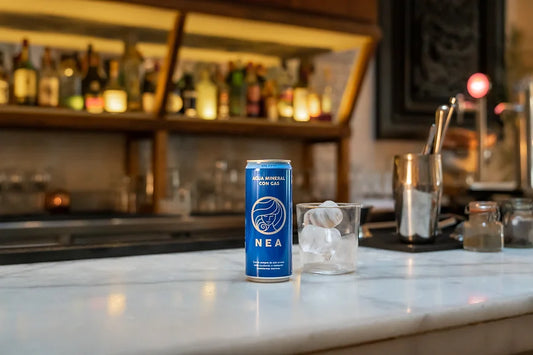 nea can alpine water sparkling lattina alluminio