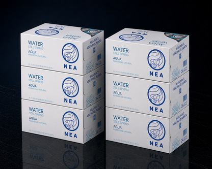 Frontal lata NEA agua de manantial 33cl, aluminio reciclable, sin plástico